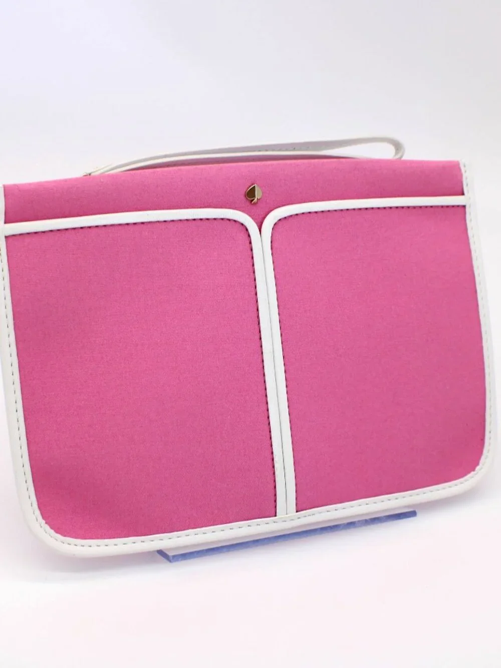 Kate Spade Canvas Plunge Small Zip Wristlet Clutch Pouch